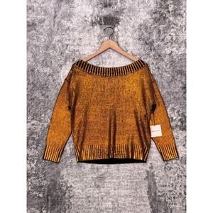 New Superdown Revolve Marla Sweater Womens Copper Metallic Size M Medium